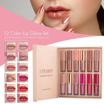 HANDAIYAN 12-Piece Matte Liquid Lipstick Set