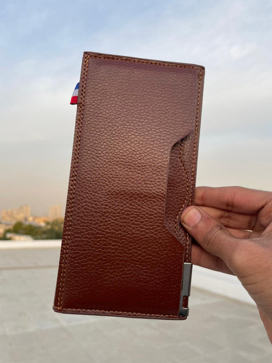 Premium Leather Long Wallet for Men – Extra Card Holder Design