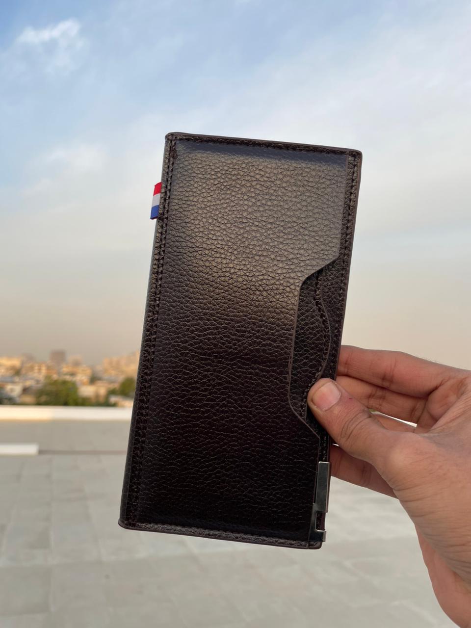 Premium Leather Long Wallet for Men – Extra Card Holder Design