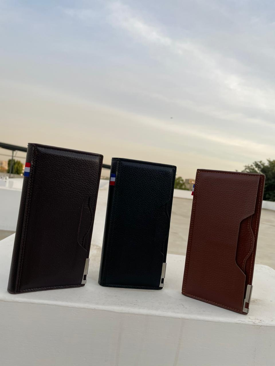 Premium Leather Long Wallet for Men – Extra Card Holder Design