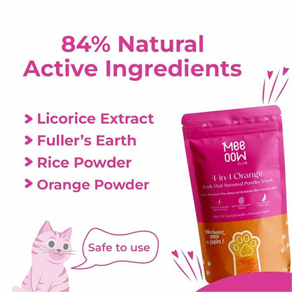 3-in-1 Orange Body Hair Removal Powder Mask for Women & Men